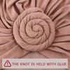 DRESHOW 5 Pack Knotted Headwraps for Women African Turban Pre-Knotted