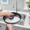 Onewly Cast Iron Scrubber (1Pack Black Coarse Mesh + 1Pack