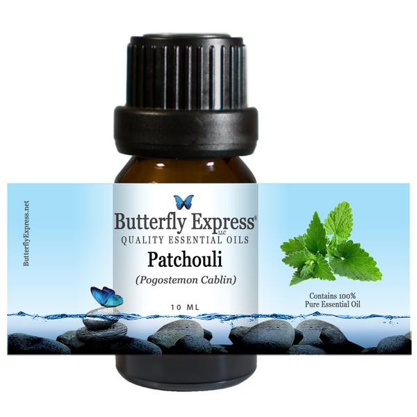Patchouli Essential Oil 10ml - 100% Pure - by Butterfly Express