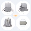 Miss Lulu Women's Faux Leather Backpack Elegant Rolltop Backpack Women's