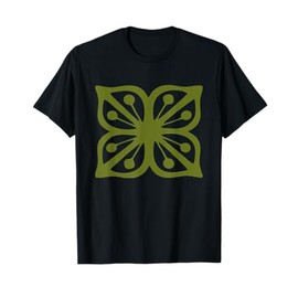 Vintage Pyrex Pattern - Verde Square Flowers Green T-Shirt
