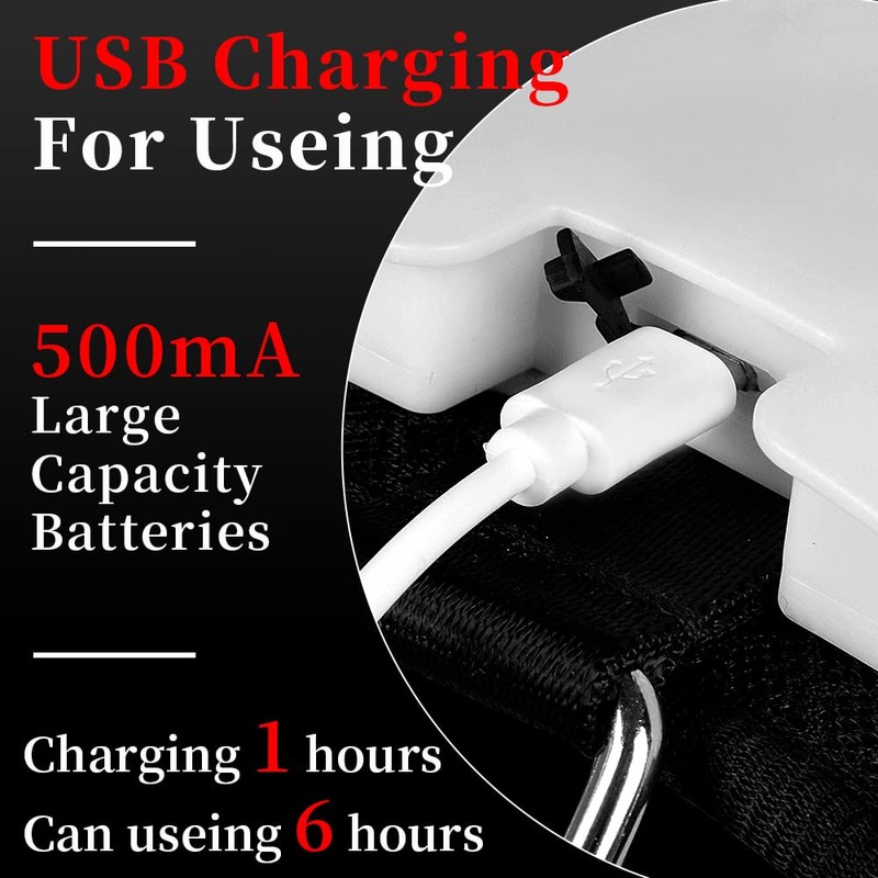 CC SIMON Dog Harness LED Light Up,USB Rechargeable Multicolor Light,