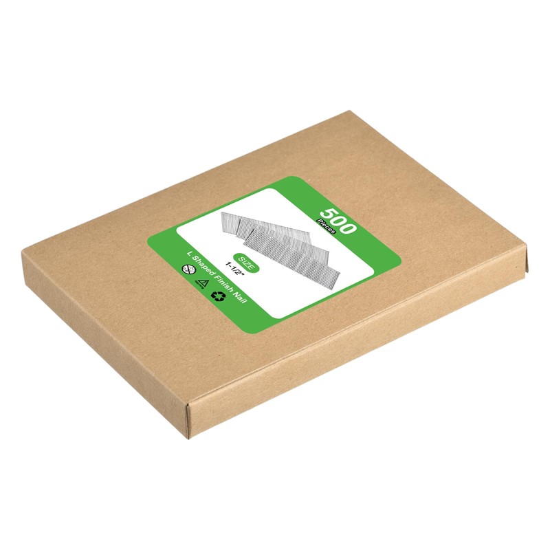 uxcell L Shaped Flooring Cleat Nail 1-1/2", Finish Nails 500Pcs