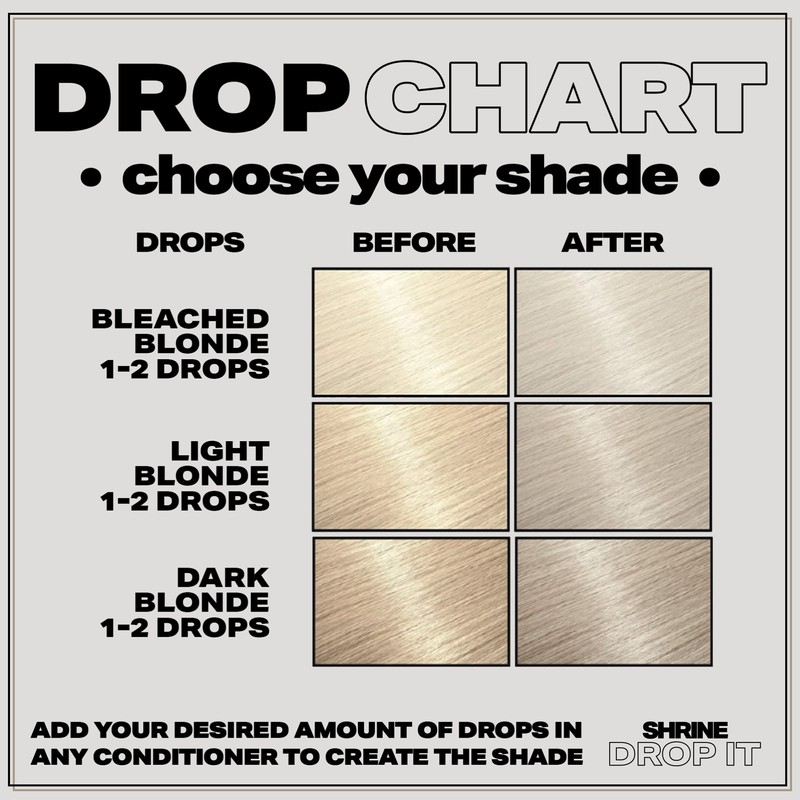 SHRINE Drop It ASH BLONDE Toner Drops | Damage-Free Colouring
