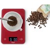 Ozeri Touch Professional Tempered Glass Digital Kitchen Scale, Red Engine