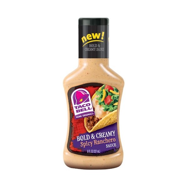 Taco Bell Bold & Creamy, Spicy Ranchero Sauce,  8-Ounce (Pack of 6)