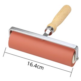 Artec 40114 Red Rubber Roller, 1.8 x 6.5 inches (45 x 164 mm), Ink Application for Crafts, Prints, Paints, Walls, Paints, Walls, Coloring