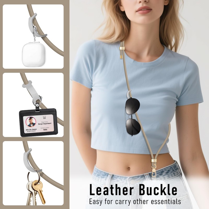 UKON Cell Phone Lanyard,Crossbody Lanyard and Wrist Strap Premium Metal