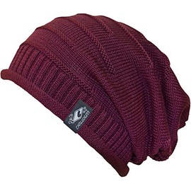 CHILLOUTS Original Knitted Long Beanie Erik High-Quality Plain One Size Hat for Men and Women in 4 Colour Variations – Comfortable Transition and Winter Hat, Colour: Bordeaux (ERI 05), Bordeaux (ERI