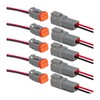 CGEAMDY 5 Pairs 2-Pin Cable Connector Plug, DT Car Waterproof