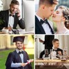 SwirlColor Bow Ties For Men Pre Tied Black Bow Tie