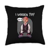 I Wooden Toy With Me Creepy Ventriloquist Dummy Throw Pillow