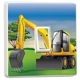 JCB Excavator Digger Light Switch Sticker vinyl cover skin