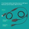 daily headset Y-Splitter Adapter Y-Training Cable with Mic Switch Compatible