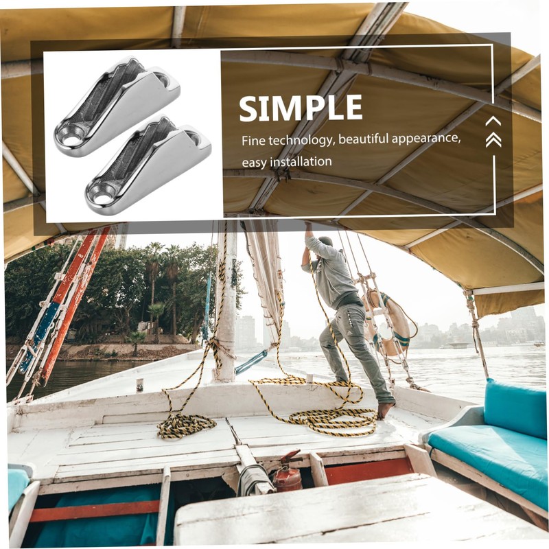 BESPORTBLE Boat Cleats Stainless Steel Kayak Sailing Rope Clamp Marine
