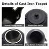 YJX 40.6 fl oz Cast Iron Teapot Set, Japanese Tetsubin