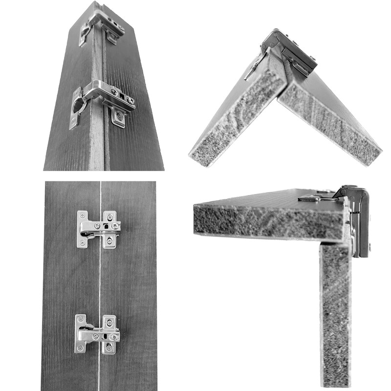 LIKERAINY 90Deg Short-arm Inset Blind Corner Hinge Ø 26mm H4