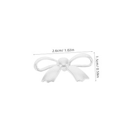 TEHAUX Pcs Abs Plastic Pearl Bow Charms Hair Clip Embellishments Bowknot Decorations for Crafts Photo Frames Phone Charms in Multiple Colors