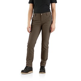 Carhartt Women's Rugged Flex Relaxed Fit Canvas Work Pant, Tarmac