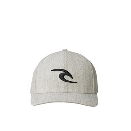 Rip Curl Men's Tepan Flexfit Baseball Hat, Mottled light grey
