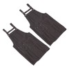 2 Pcs Black Cotton Apron Kitchen Breathable Oil Resistant Apron