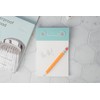 Halsa Waterproof Shower Notepad with Pencil, Sharpener & Suction Cups