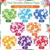 HOWAF 24 PCS Hibiscus Party Paper Food Trays Disposable Food