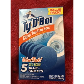 Ty-D-Bol 5 tablets in Box - Always Blue Water