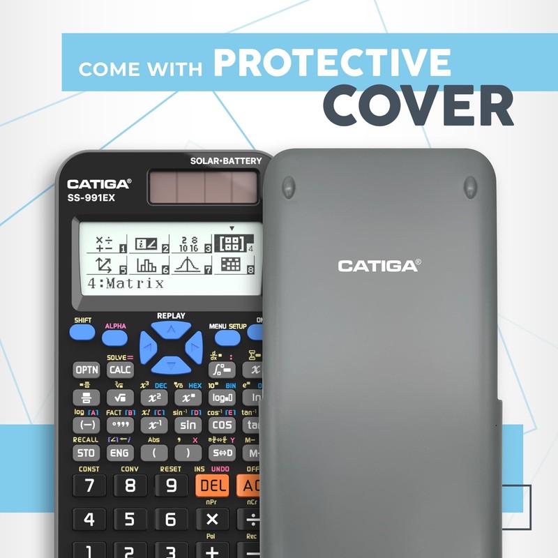CATIGA SS-991EX Scientific Calculator with Advanced 550 Functions- Solar &