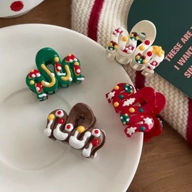 Painting Wave Trumpet Bangs Hair Clip - Festive New Year & Christmas Fun LF1283 One Size/No.1 20ea