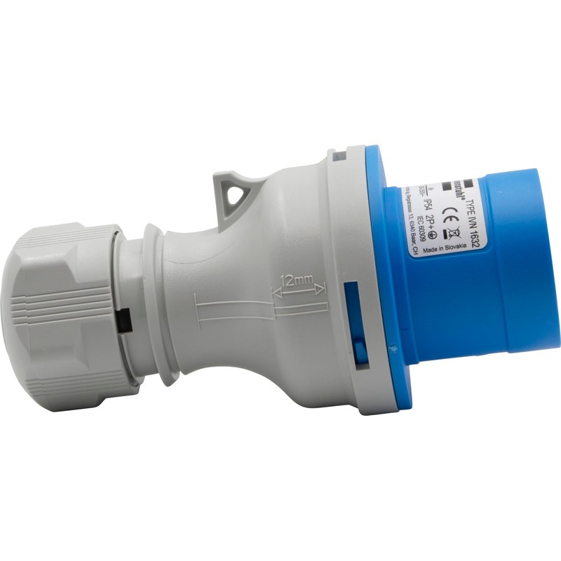 Brennenstuhl CEE Plug with Ground Contact 3 Pin Outdoor CEE