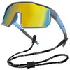 COOLSOME Kids Flexible Polarized Sunglasses with Strap Youth Sport Cycling