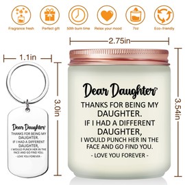 Volufia Daughter Gifts from Mom, Dad - Daughter Birthday Gifts Ideas - Mothers Day Gift for Daughter, Christmas Gifts for Daughter - Lavender Scented Candle
