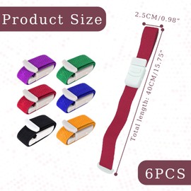 Pack of 6 Storage Tubes, Vein Preservation, Blooddrain, Highly Flexible Tourniquet, Blood Removal Set, Medical Emergencies, with Unique Closure System for Camping, Hiking, Fighting, Mountaineering