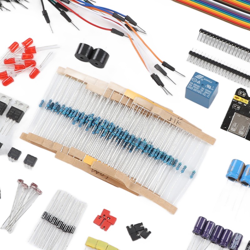 Electronics Components Assortment Kit Power Module Resistor Capacitor Transistor Jumper