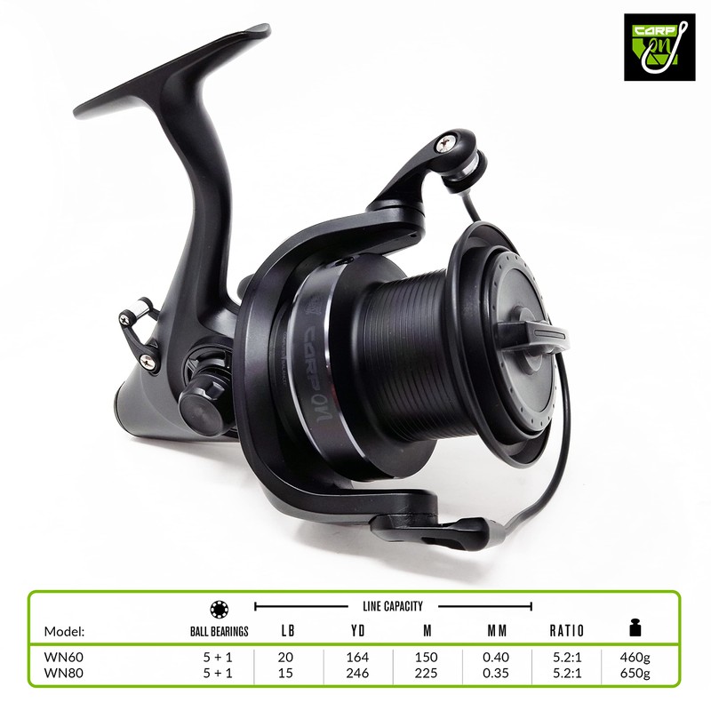 CARP ON - WN 60 or 80 FREESPOOL 6BB Fishing