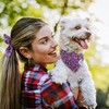 Dog Bandana & Matching Scrunchie Set Floral Dog Bandanas Scarf