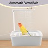PINVNBY Automatic Bird Bath with Pump,Parrot Bathtub Shower Parakeet Bath