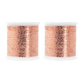 Mandala Crafts Rose Gold Metallic Embroidery Thread Set - Rose Gold Metallic Thread for Sewing Machine and Hand Decorative Sewing - 218 Yards 200M Rose Gold Thread for Embroidery Needle Work