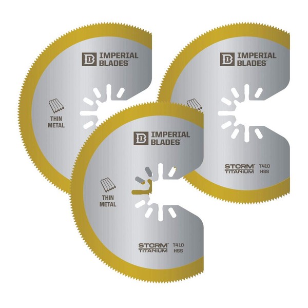 One Fit™ 3-1/8" Storm Titanium Thin Metal Segment Blade, 3PC