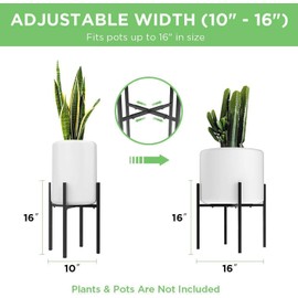 Soporte ajustable para plantas, soporte de Metal para plantas, macetas de flores modernas, estante de exhibición, soporte de flores extensible de resistencia, 2 uds