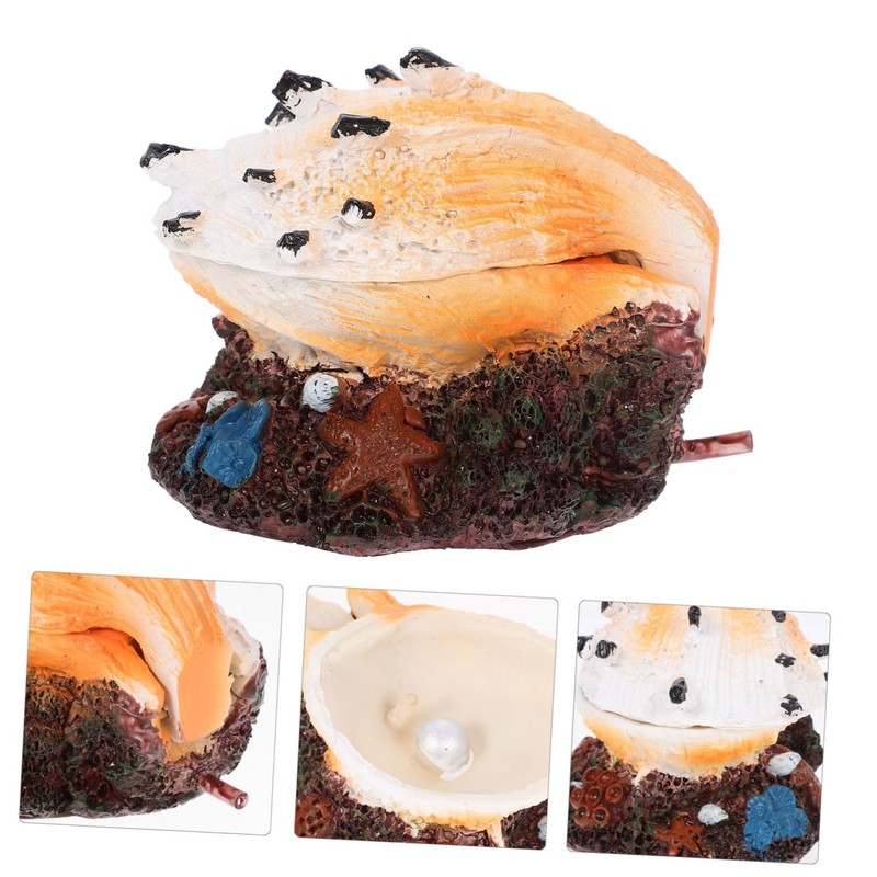 OSALADI Aquarium Shell Decoration Bubbler Function Craft for Fish Tank