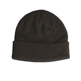ROLLSTRICKMÜTZE FEINSTRICK ACRYL SCHWARZ