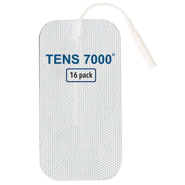 TENS 7000 Official TENS Unit Pads - Premium Quality OTC TENS Pads, 2" X 4" - Compatible with Most TENS Machines, Replacement Electrodes Value Pack, 16 Count