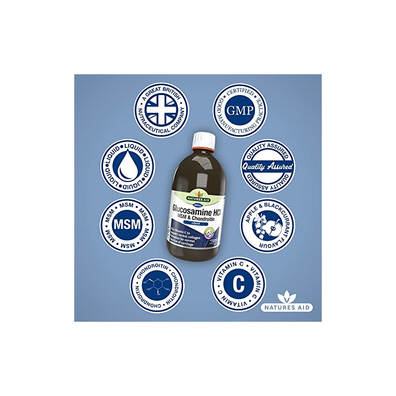Natures Aid Glucosamine MSM & Chondroitin with Vitamin C Liquid