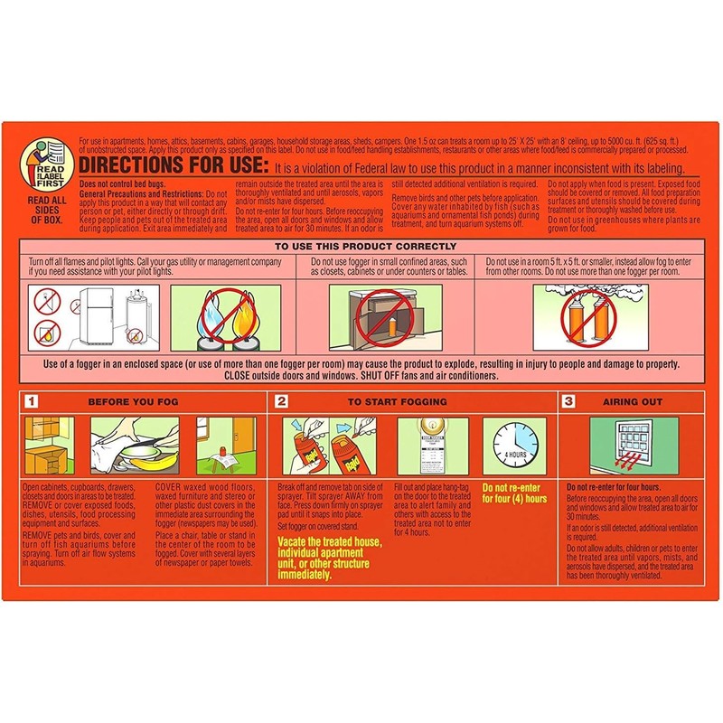 Raid Concentrated Deep Reach Fogger, 1.5 oz. (Pack of 6)