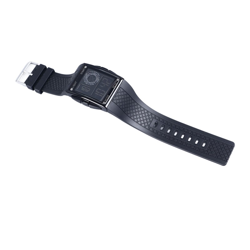 Digital Sport Watch Waterproof Stopwatch PU Leather Strap LED Luminous