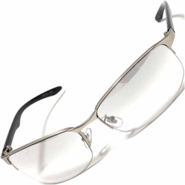 FashionBerry Men's Ikatsume Sunglasses, Thin Frame, Metal, Isolate, Oraora-style, Artisans, Gaten-style, Choiwar, Gentle on the Eyes, Silver × clear