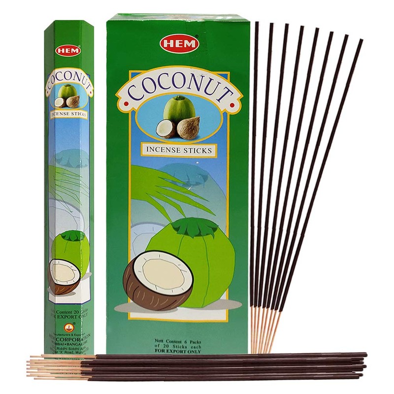 Coconut Incense Sticks and Incense Stick Holder Bundle Insence Insense