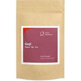 Terra Elements Bio Goji Pulver, 100 g I Gefriergetrocknet I 100% rein I Vegan I Rohkost